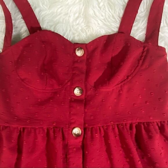 Red casual cute holidays dress plus size 0XL - Picture 13 of 14